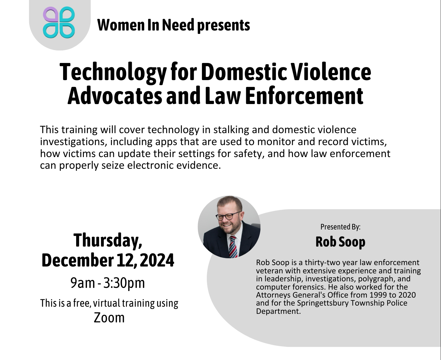 "Technology for DV Advocates & Law Enforcement" Training @ Zoom